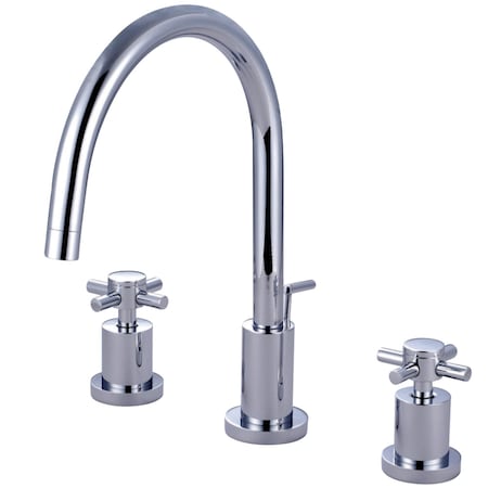 Kingston Brass KS8921DX 8" Widespread Bathroom Faucet, Polished Chrome KS8921DX